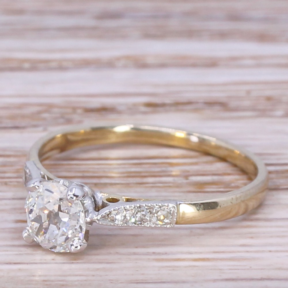 Art Deco 0.63 Carat Old Cut Diamond Engagement Ring, circa 1920