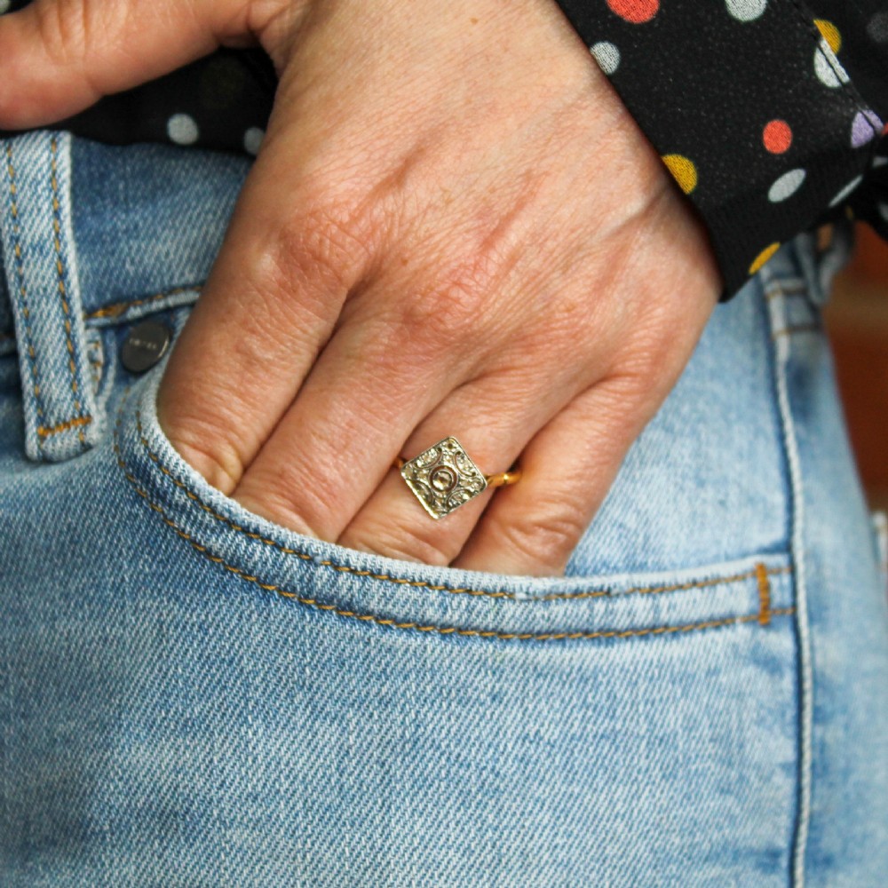Art Deco Rose Cut Diamond Cluster Ring, circa 1915 View VII