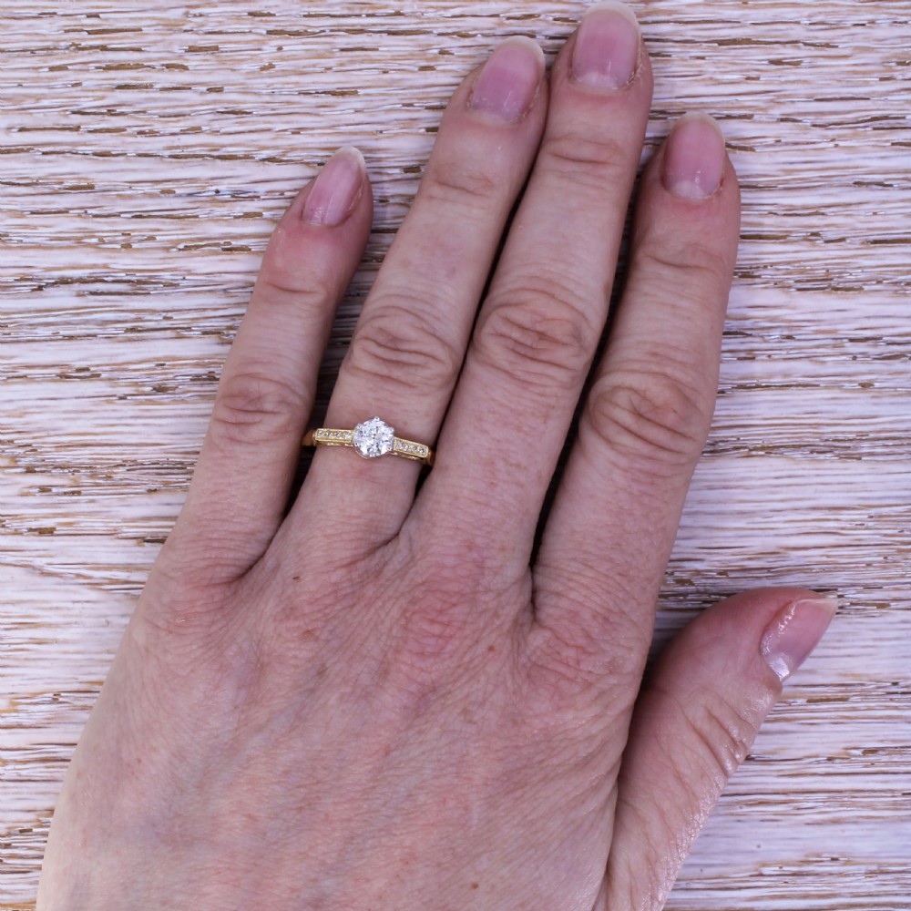 Art Deco 0.50 Carat Old Cut Diamond Engagement Ring, circa 1920 View VI