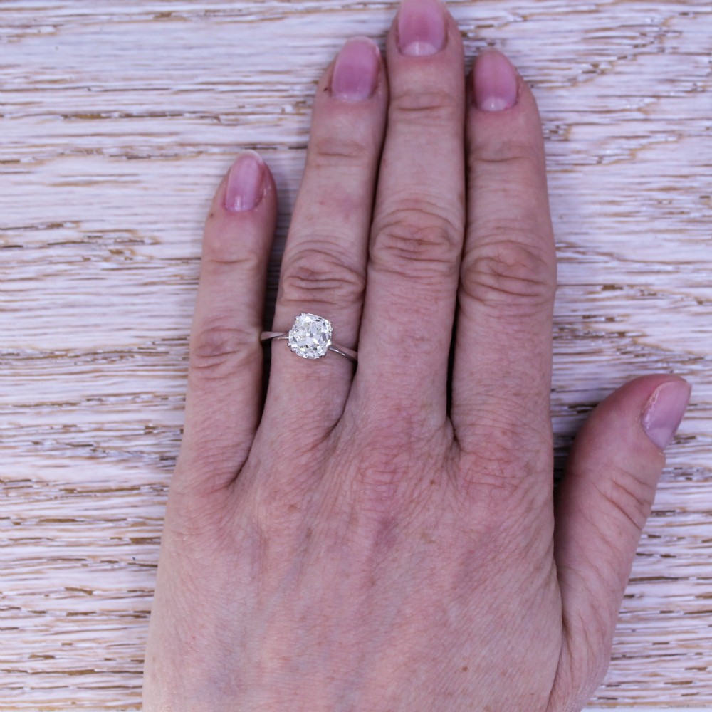 Art Deco 2.07 Carat Old Cut Diamond Engagement Ring, circa 1930 View VI