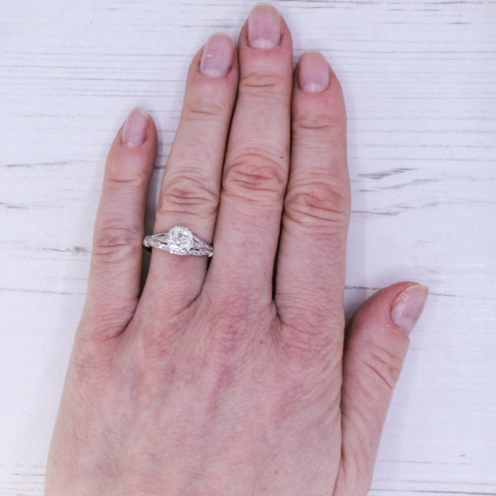 Edwardian 1.32 Carat Old Cut Diamond Engagement Ring, circa 1910 View VI