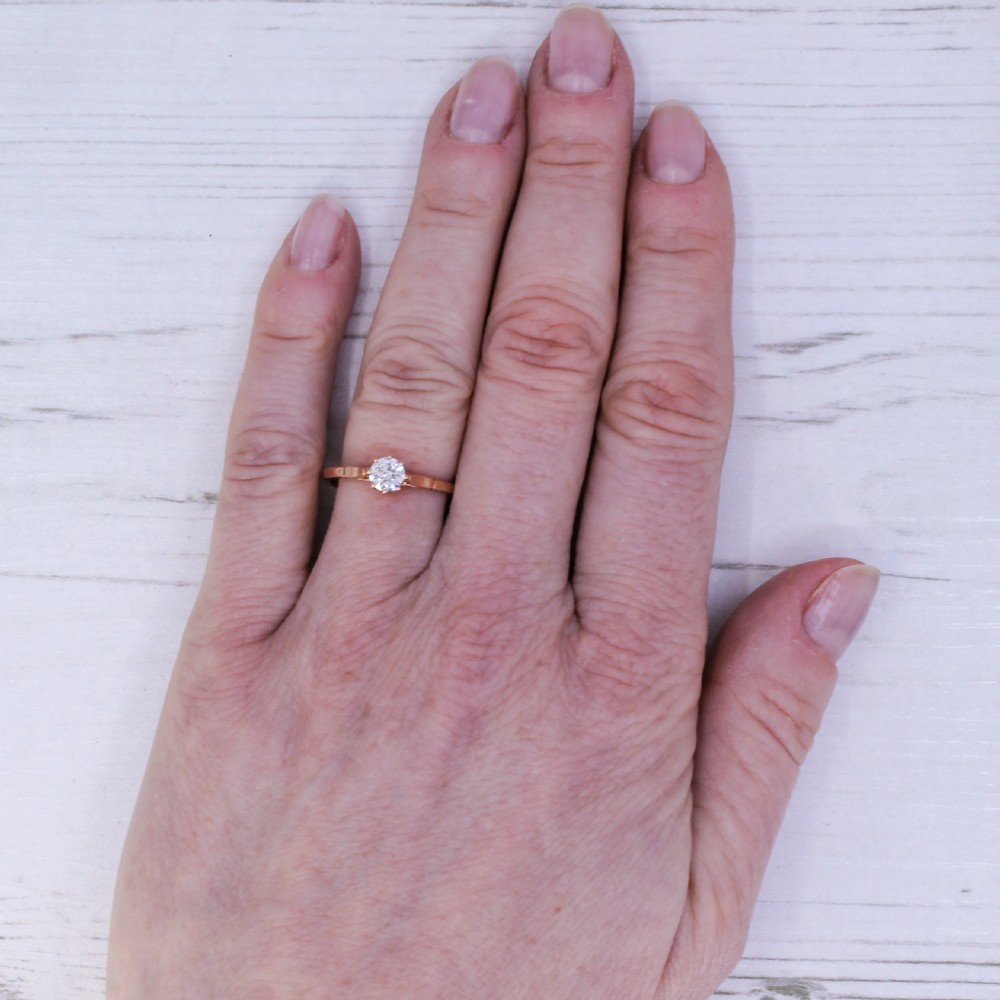 Art Deco 0.38 Carat Old Cut Diamond Engagement Ring, circa 1925 View VII