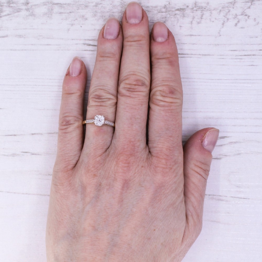 Art Deco 0.64 Carat Old Cut Diamond Engagement Ring, circa 1920 View X