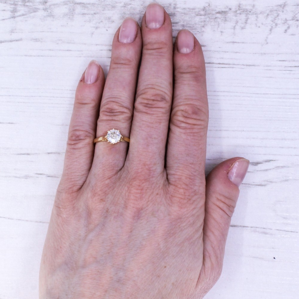 Art Deco 0.86 Carat Old Cut Diamond Engagement Ring, circa 1920 View IX