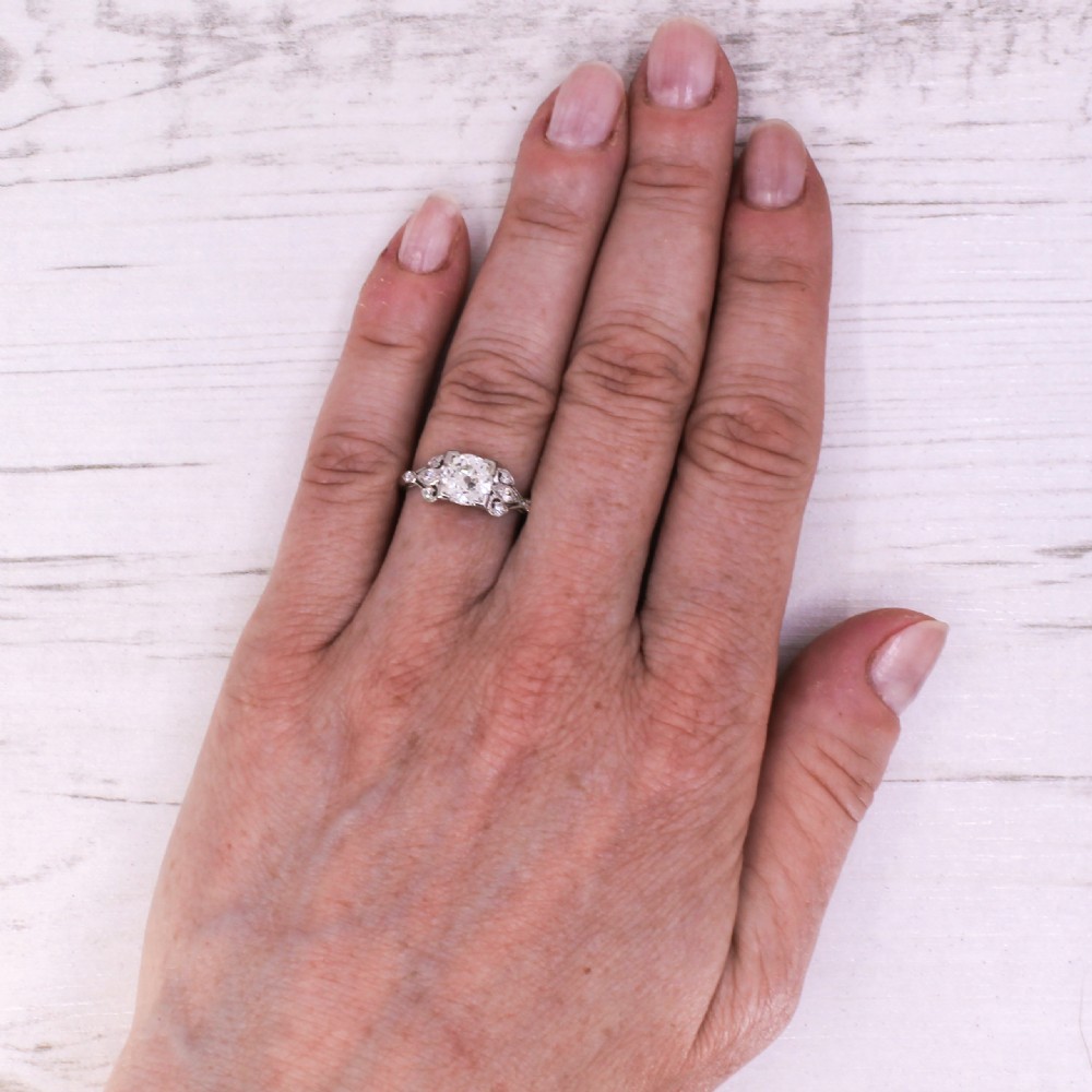 Edwardian 1.06 Carat Old Cut Diamond Engagement Ring, circa 1910 View IX