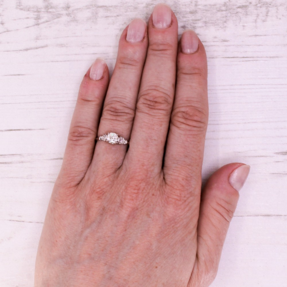 Mid Century 0.53 Carat Old Cut Diamond Engagement Ring, circa 1960 View IX