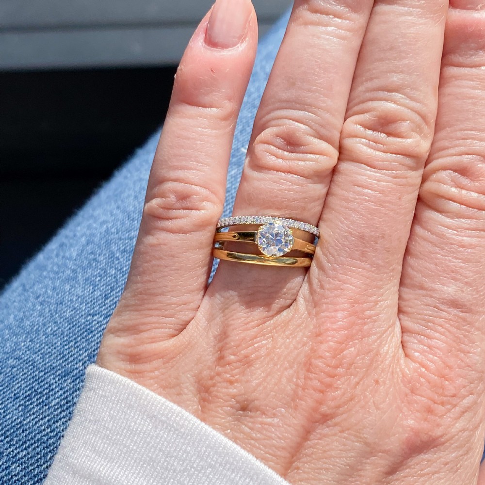 Edwardian 0.80 Carat Old Cut Diamond Engagement Ring, circa 1920 View VI