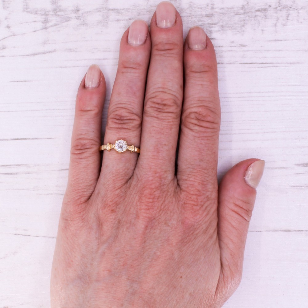 Edwardian 0.56 Carat Old Cut Diamond Engagement Ring, circa 1910 View VII