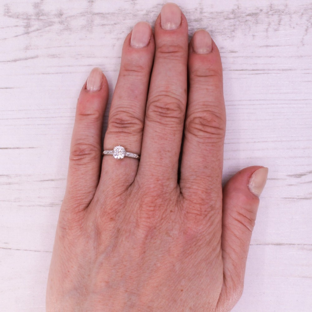 Art Deco 0.62 Carat Old Cut Diamond Engagement Ring, circa 1920 View VII