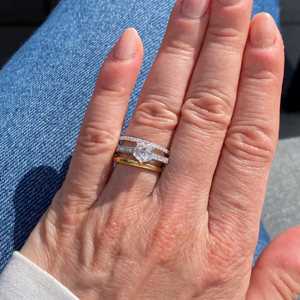 Art Deco 0.79 Carat Old Cut Diamond Engagement Ring, circa 1925 View X