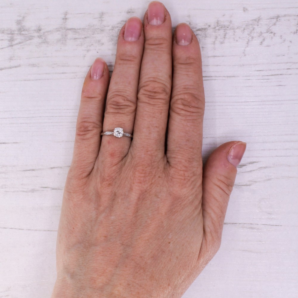 Art Deco 0.54 Carat Old Cut Diamond Engagement Ring, circa 1935 View VII