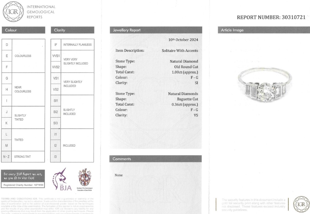 Mid Century 1.00 Carat Old Cut Diamond Engagement Ring, circa 1955 View VIII