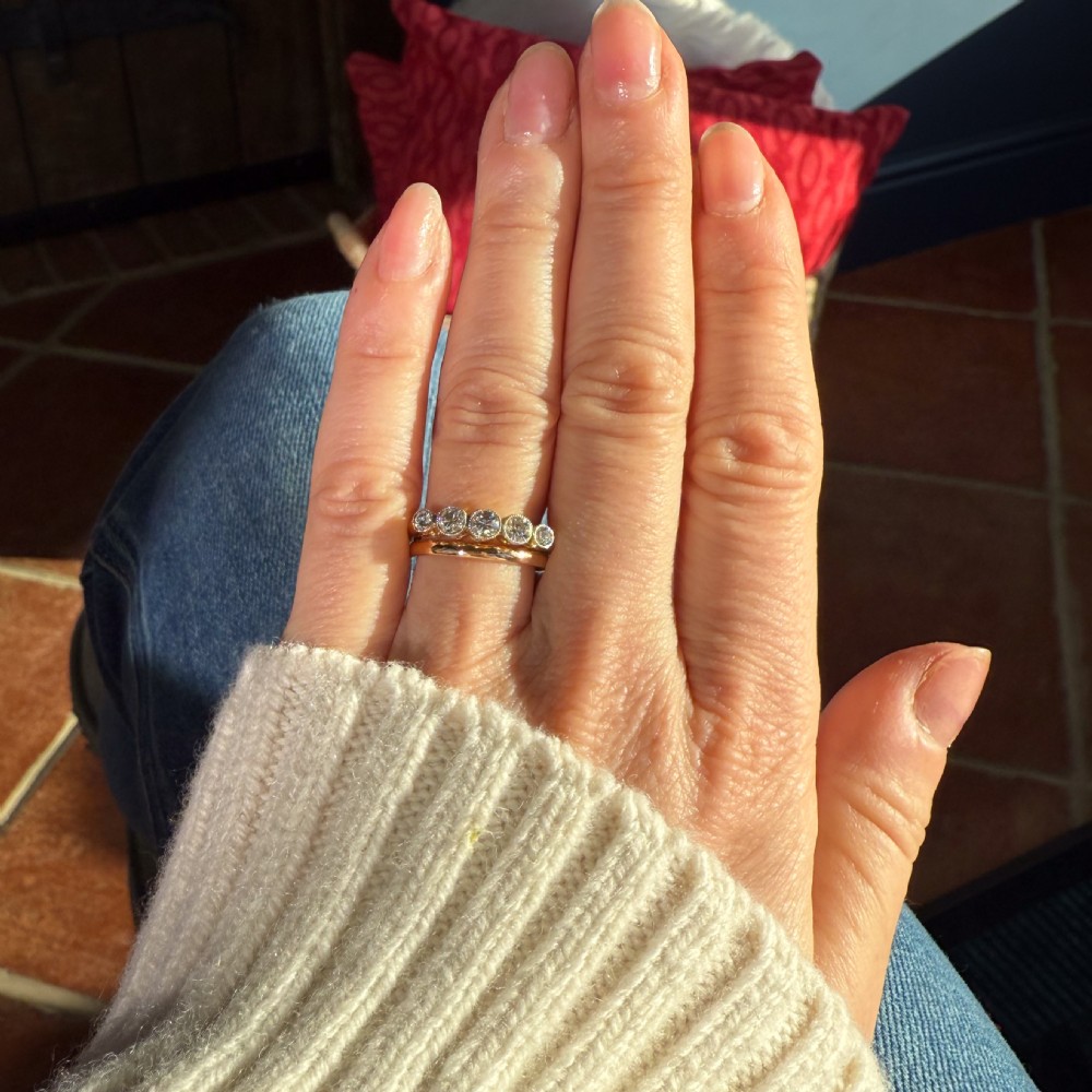 Art Deco 0.64 Carat Old Cut Diamond Five Stone Ring, circa 1935 View VI
