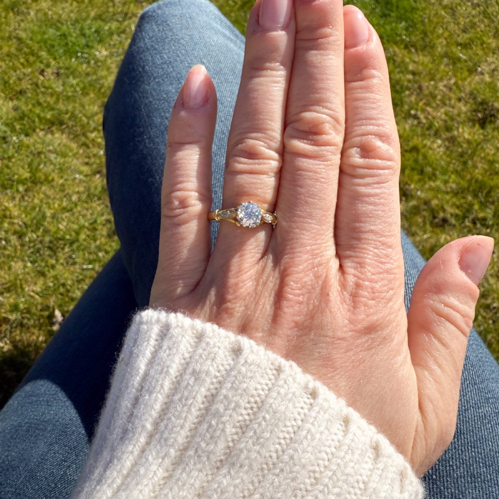 Art Deco 1.00 Carat Old Cut Diamond Engagement Ring, 1930 View VII