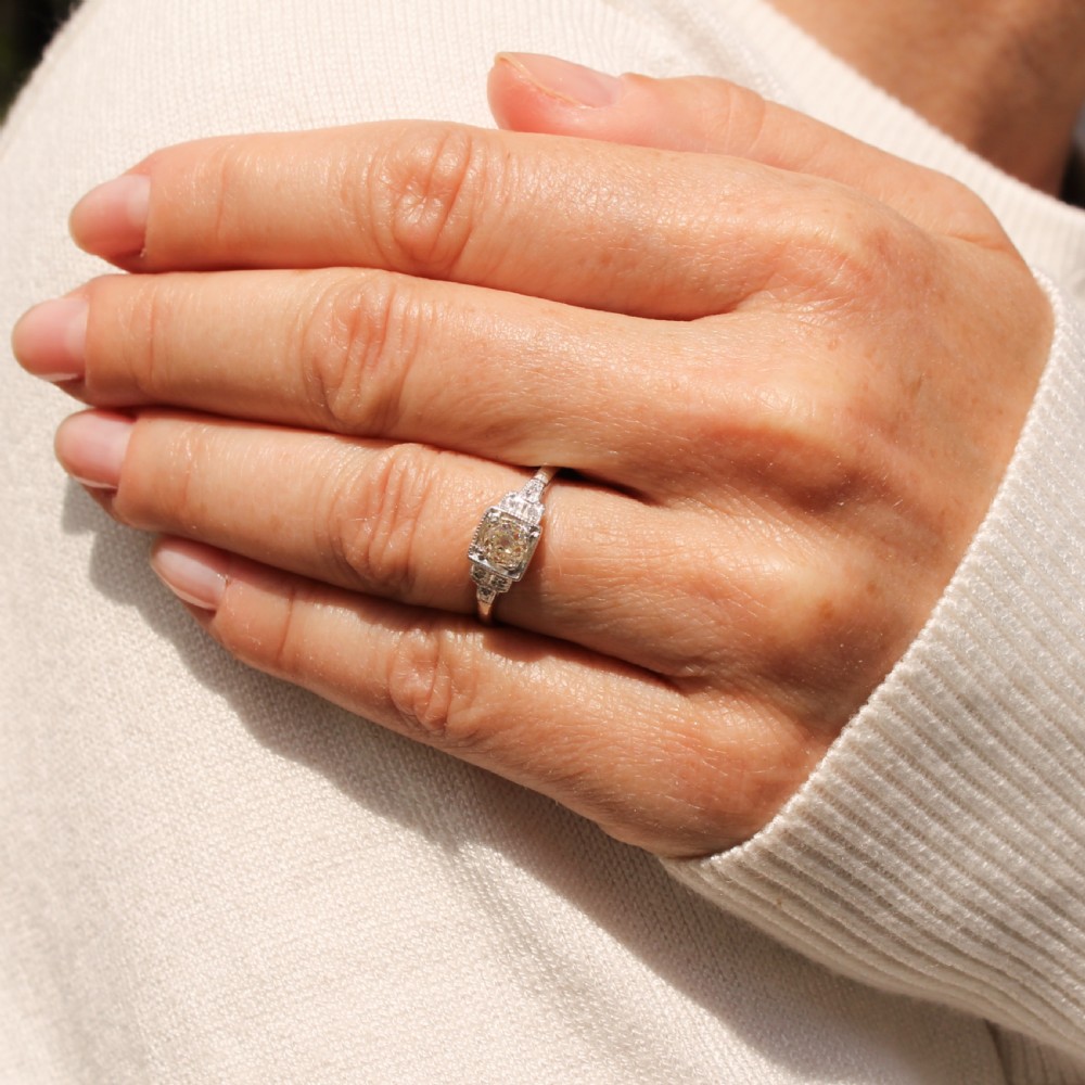 Art Deco 0.61 Carat Old Cut Diamond Engagement Ring, circa 1920 View VII