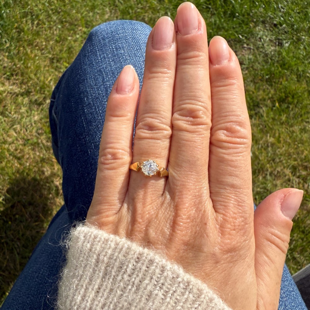 Art Deco 1.00 Carat Old Cut Diamond Engagement Ring, circa 1915 View VI