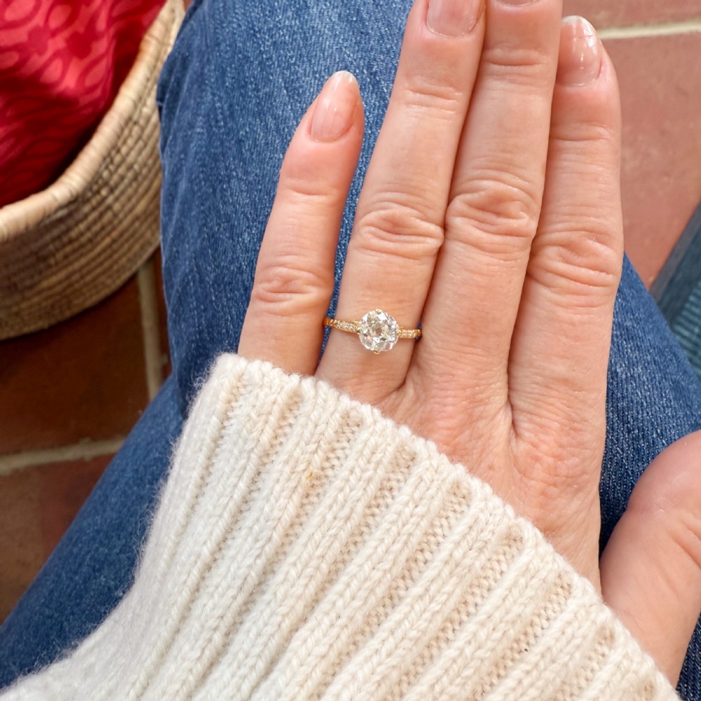 Antique 1.21 Carat Old Cut Diamond Engagement ring, circa 1910 View VII