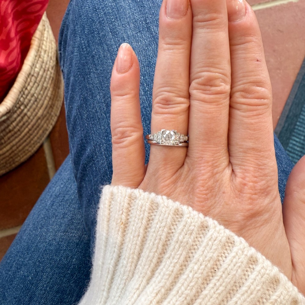 Antique 0.96 Carat Old Cut Diamond Engagement Ring, circa 1925 View IX