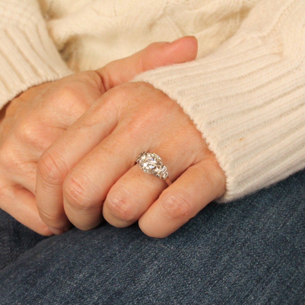 Art Deco 1.02 Carat Old Cut Diamond Engagement Ring, circa 1930 View II