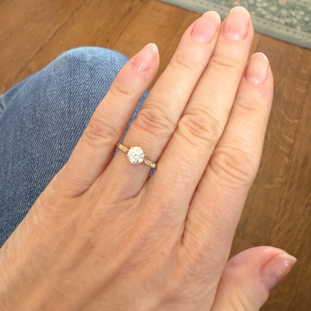 Antique 0.71 Carat Old Cut Diamond Engagement Ring, circa 1920 View VI