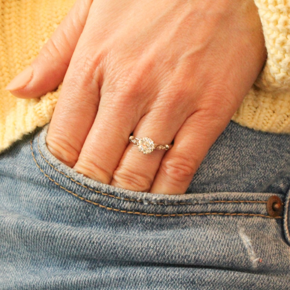 Vintage 1.02 Carat Old Cut Diamond Engagement Ring, circa 1920 View VI