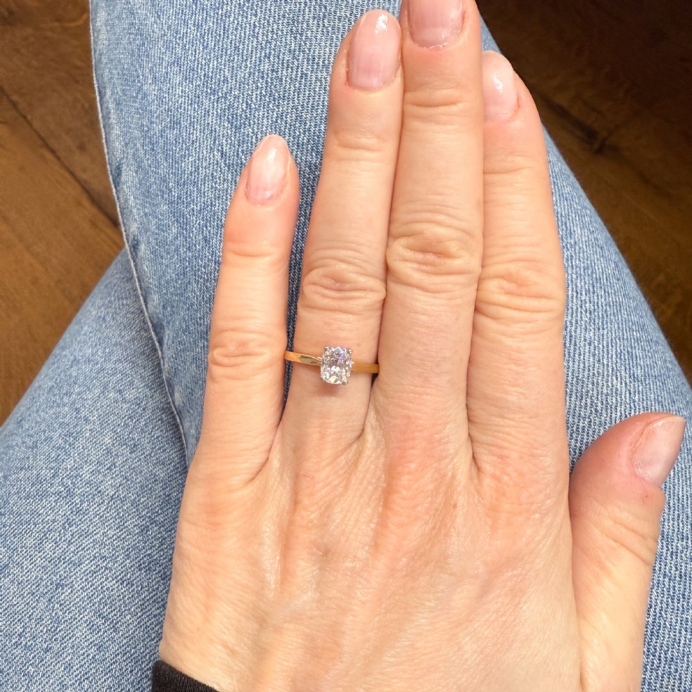 Vintage 0.77 Carat Old Cut Diamond Engagement Ring, circa 1925 View VII