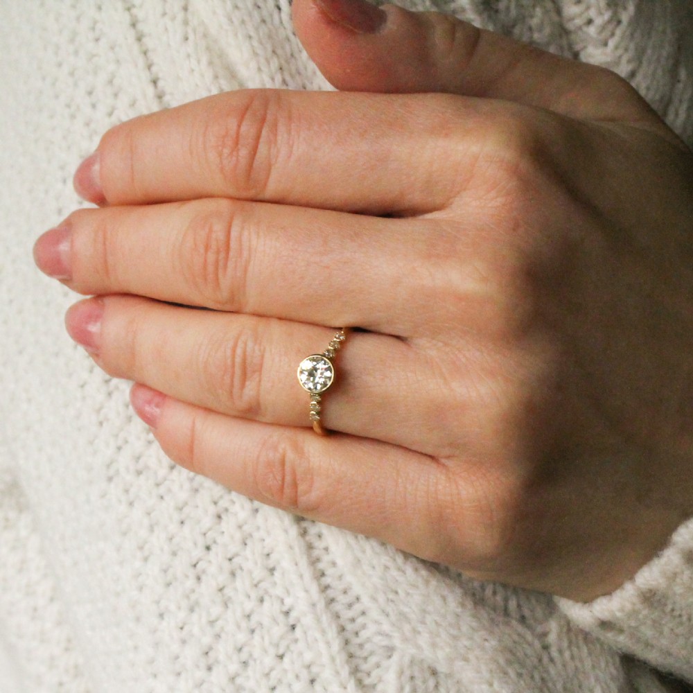 Antique 0.56 Carat Old Cut Diamond Engagement Ring, circa 1915 View II