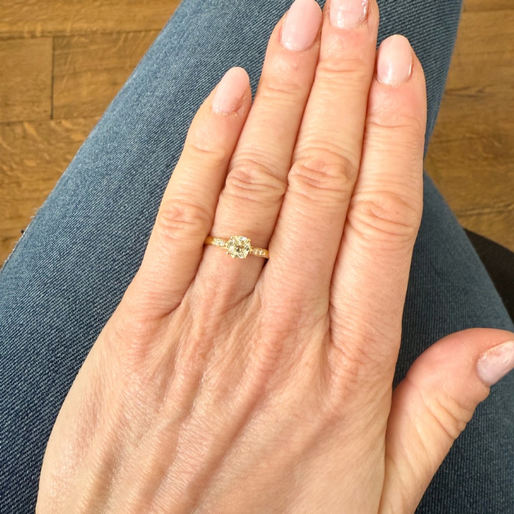 Vintage 0.54 Carat Old Cut Diamond Engagement Ring, circa 1950 View VII