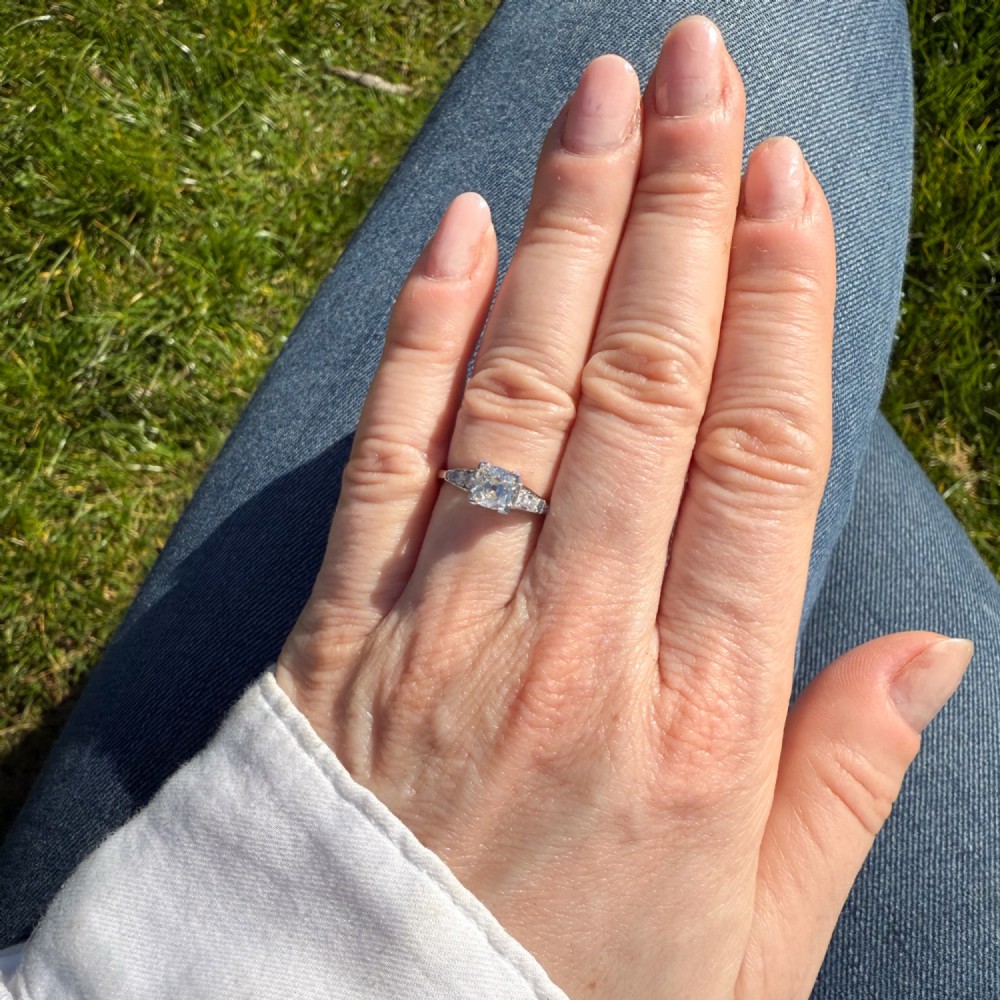 Vintage 0.80 Carat Old Cut Diamond Engagement Ring, circa 1925 View VI