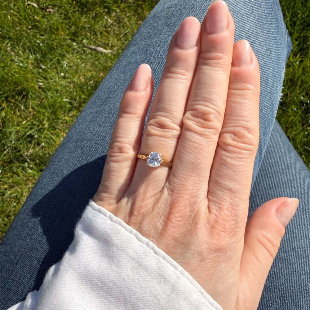 Antique 0.83 Carat Old Cut Diamond Engagement Ring, circa 1915 View VII