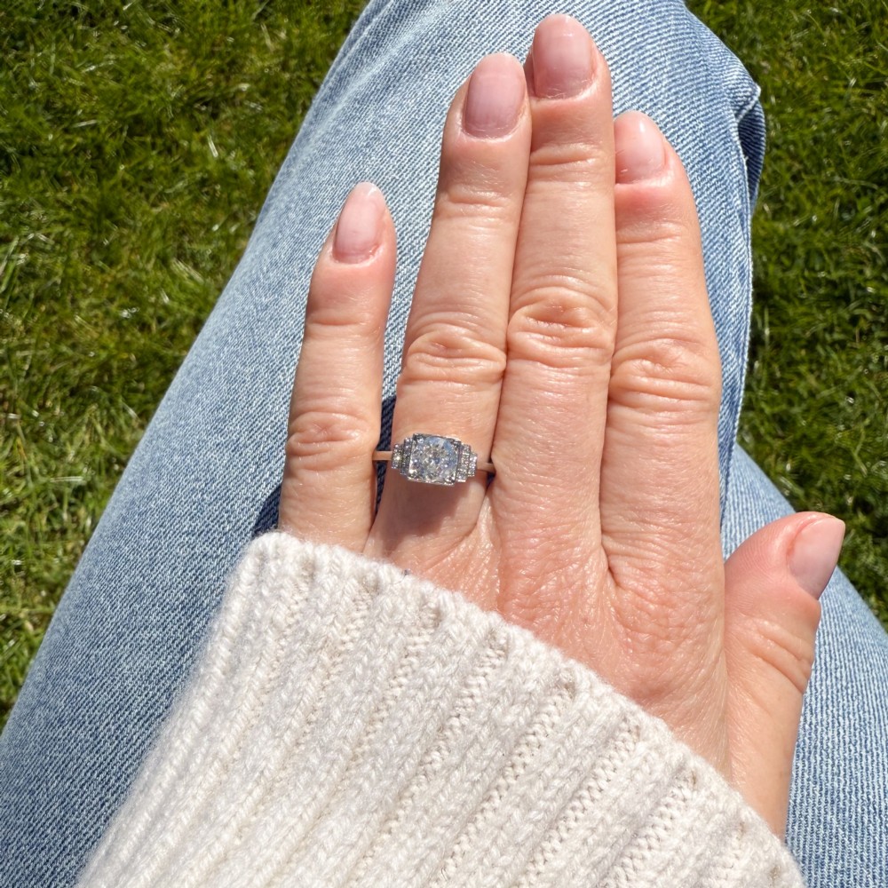 Art Deco 0.84 Carat Old Cut Diamond Engagement Ring, circa 1935 View IX
