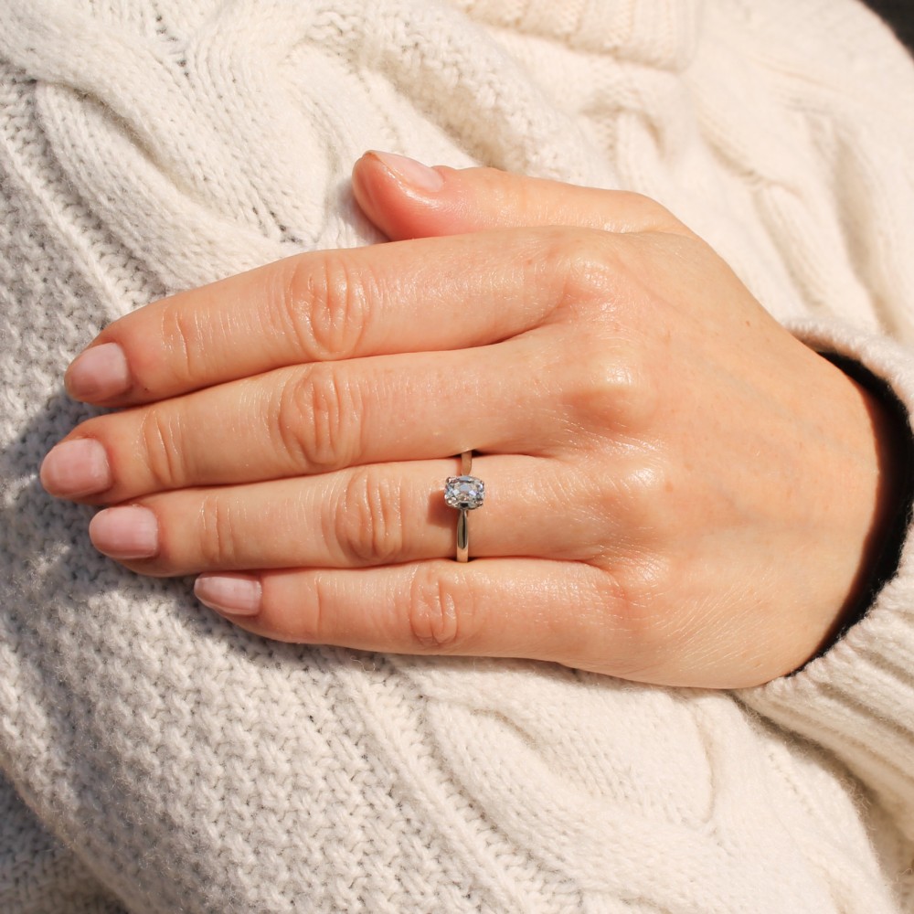 Antique 0.76 Carat Old Cut Diamond Engagement Ring, circa 1925 View VI