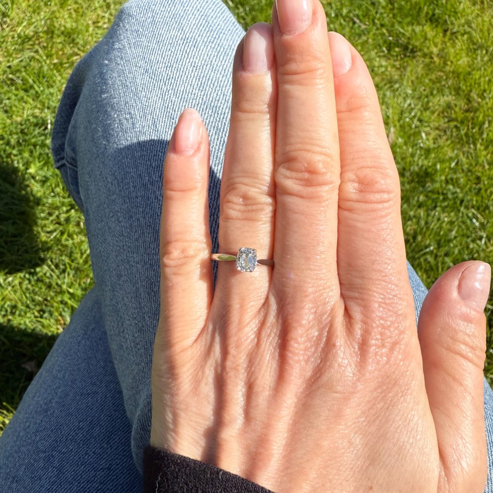 Antique 0.76 Carat Old Cut Diamond Engagement Ring, circa 1925 View VII