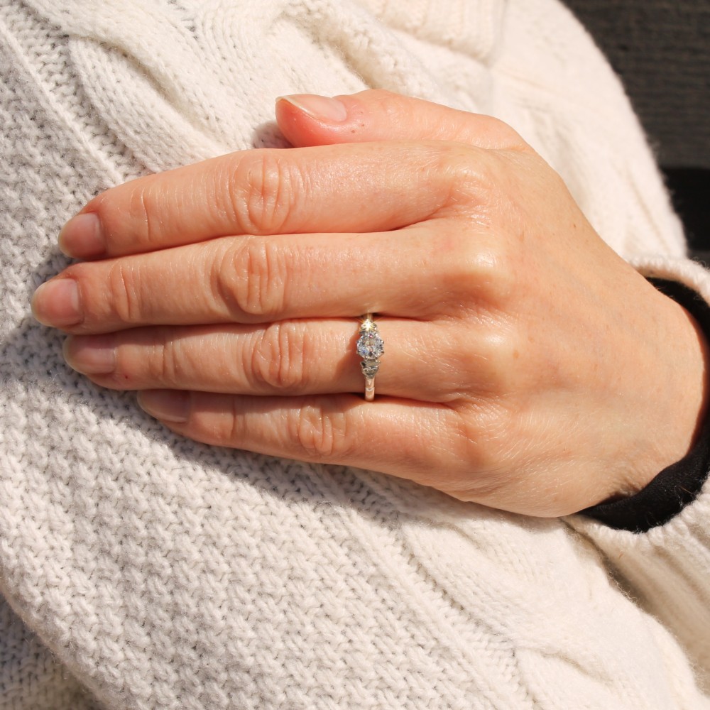 Antique 0.55 Carat Old Cut Diamond Engagement Ring, circa 1925 View VII