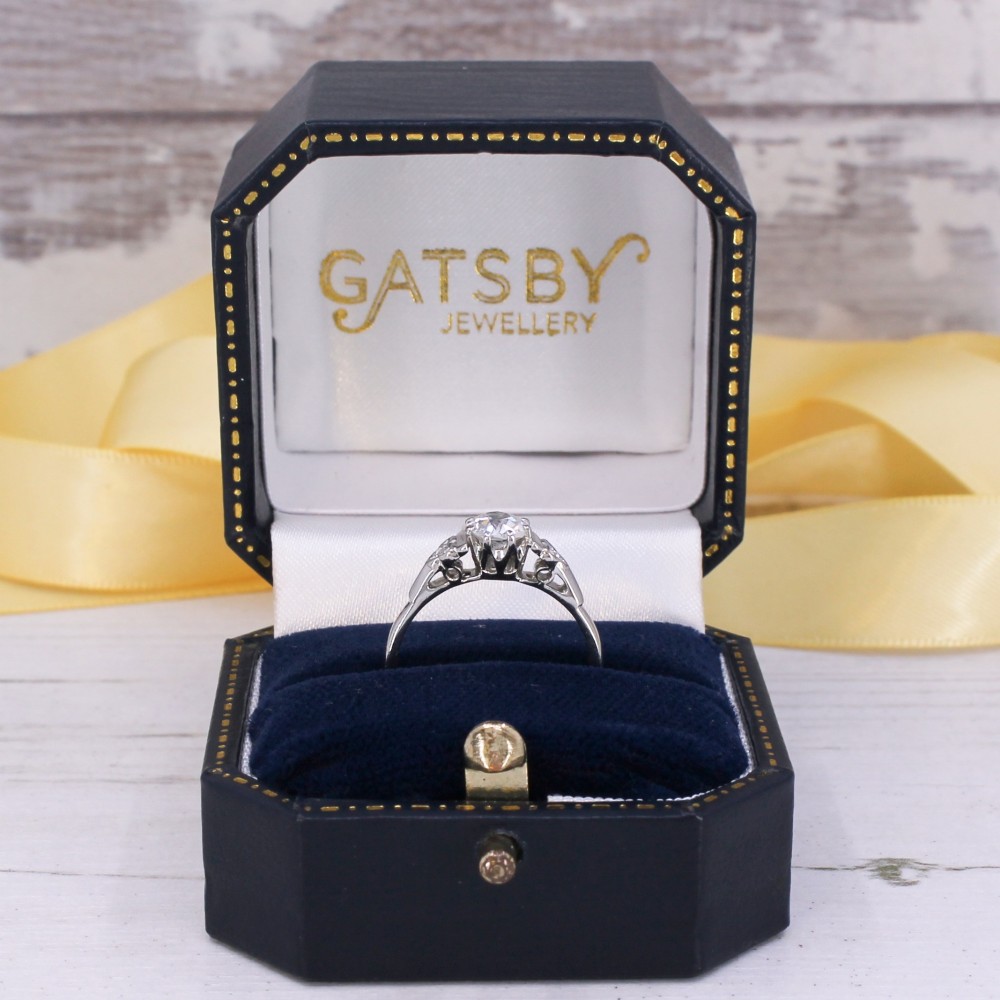 Antique 0.55 Carat Old Cut Diamond Engagement Ring, circa 1925 View IX