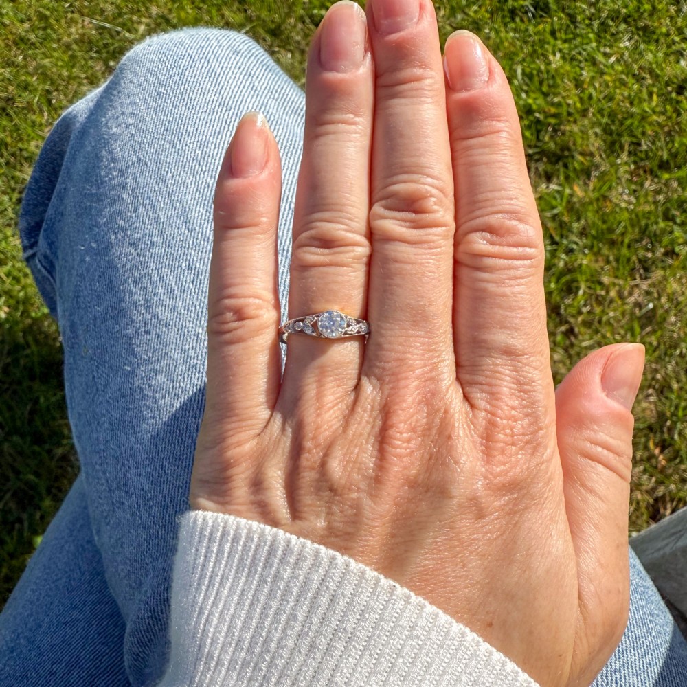Antique 0.50 Carat Old European Cut Diamond Engagement Ring, circa 1915 View VI