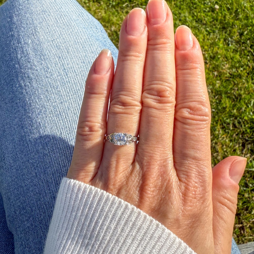 Vintage 0.67 Carat Old Cut Diamond Engagement Ring, circa 1935 View II