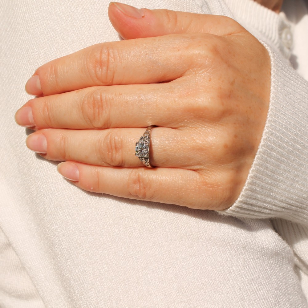 Vintage 0.67 Carat Old Cut Diamond Engagement Ring, circa 1935 View VII