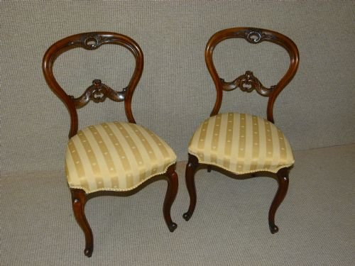 Pair of Pretty Walnut Chairs