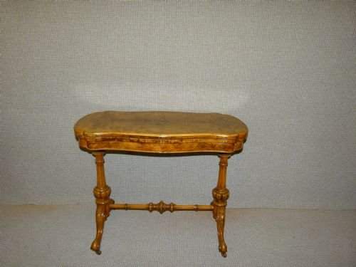 Burr Walnut Card Table