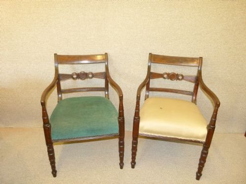 Pair of Mahogany Carver Chairs