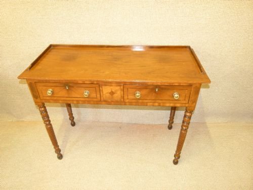 Mahogany Two Drawer Side Table