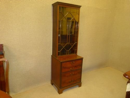 Mahogany Glazed Door Bookcase