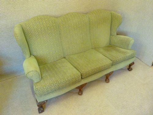 Walnut Three Seater Sofa