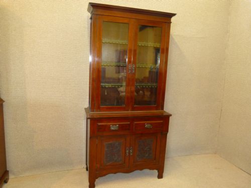 Walnut Chiffonier Bookcase