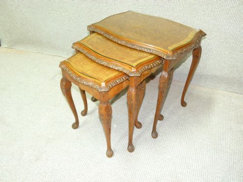 Burr Walnut Nest of Tables