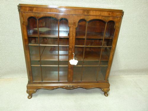 Mahogany Glass Fronted Bookcase