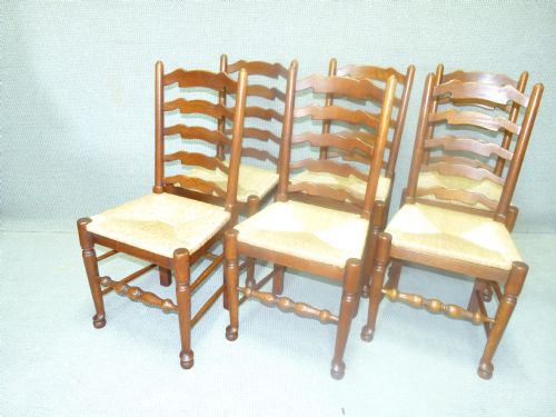 Oak Dining Chairs Set of Six