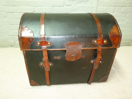 Leather and Canvas Trunk