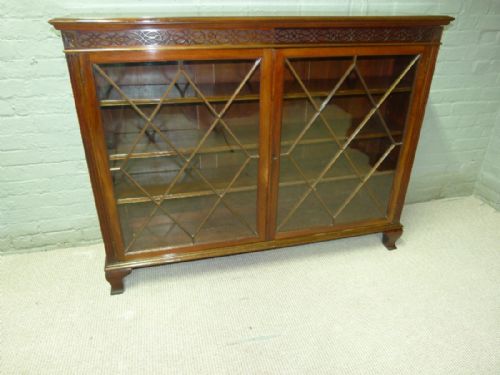 Mahogany Glazed Fronted Bookcase